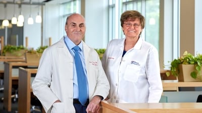 Penn Medicine scientists Katalin Kariko and Drew Weissman, who won the 2023 Nobel Prize in Physiology or Medicine for discoveries enabling the development of mRNA COVID-19 vaccines. (via REUTERS)
