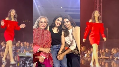Jaya Bachchan, Navya Nanda and Shweta Bachchan at the Paris Fashion Week. Jaya Bachchan, Navya Nanda and Shweta Bachchan at the Paris Fashion Week.