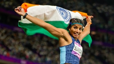 Ancy's process, quite simply, is her training. And listening to some English and Tamil numbers, even a little jig "just to get the body moving." (PTI) Ancy's process, quite simply, is her training. And listening to some English and Tamil numbers, even a little jig "just to get the body moving." (PTI)