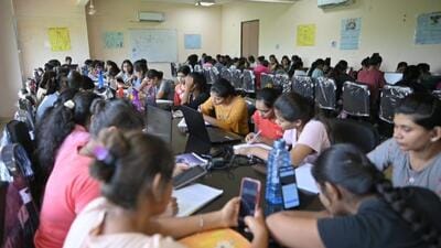 Two-hundred women, aged 17-29, have enrolled in the first batch at the ‘Coding ki Pathshala’ in Chhattisgarh’s Raipur. (HT Photo) Two-hundred women, aged 17-29, have enrolled in the first batch at the ‘Coding ki Pathshala’ in Chhattisgarh’s Raipur. (HT Photo)