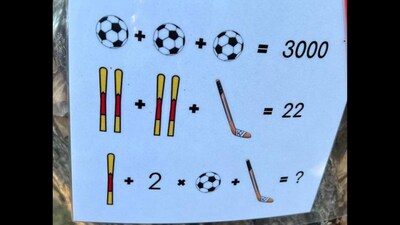 The image shows the maths puzzle that has baffled Redditors. (Reddit/@Grouchy-Noise-3333)