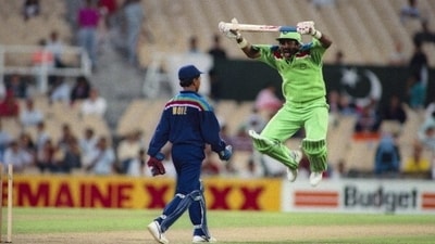 Javed Miandad losing his cool to Kiran More's constant jabbering will forever be part of cricketing folklore. (Getty) Javed Miandad losing his cool to Kiran More's constant jabbering will forever be part of cricketing folklore. (Getty)