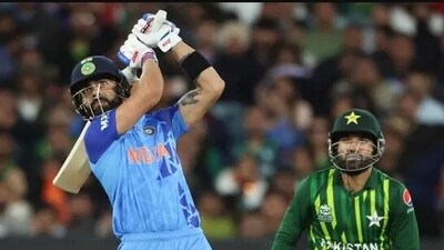 Kohli remained unbeaten on 82 off 53 balls to help India register a famous four-wicket win over Pakistan (AP)