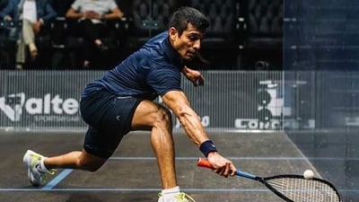 Saurav Ghosal defeated Kuwait's Ammar Altamimi, in the men's singles round of 16 (Twitter) Saurav Ghosal defeated Kuwait's Ammar Altamimi, in the men's singles round of 16 (Twitter)