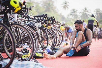 A participant gets ready for Ironman 70.3 (Photo credit: Ironman India) A participant gets ready for Ironman 70.3 (Photo credit: Ironman India)