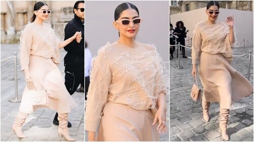 Sonam Kapoor arrives at the Valentino show in Paris. (Instagram) Sonam Kapoor arrives at the Valentino show in Paris. (Instagram)