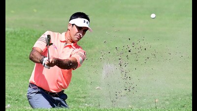 A player in action at the Chandigarh Golf Club on Tuesday. (Ravi Kumar/HT) A player in action at the Chandigarh Golf Club on Tuesday. (Ravi Kumar/HT)