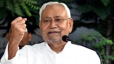 Bihar chief minister Nitish Kumar at birth anniversary function of Mahatma Gandhi in Patna on Monday (ANI) Bihar chief minister Nitish Kumar at birth anniversary function of Mahatma Gandhi in Patna on Monday (ANI)