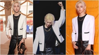 Stray Kids member Felix attended the Louis Vuitton show to witness Nicolas Ghesquière's latest collection. (AP, Instagram) Stray Kids member Felix attended the Louis Vuitton show to witness Nicolas Ghesquière's latest collection. (AP, Instagram)