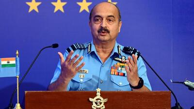 IAF chief Air Chief Marshal VR Chaudhari (HT Photo/Arvind Yadav) IAF chief Air Chief Marshal VR Chaudhari (HT Photo/Arvind Yadav)