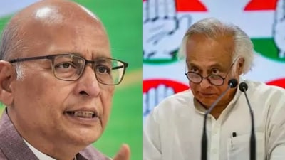 Abhishek Manu Singhvi (L). Jairam Ramesh (R) Abhishek Manu Singhvi (L). Jairam Ramesh (R)