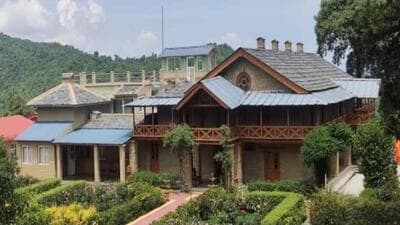 The Advaita Ashram in Uttarakhand’s Champawat district is located at a height of 6,400 feet and is surrounded by lush green forests.