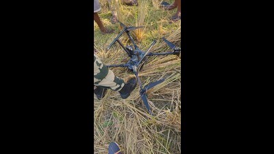 The recovered drones are quadcopters made in China. (HT photo)