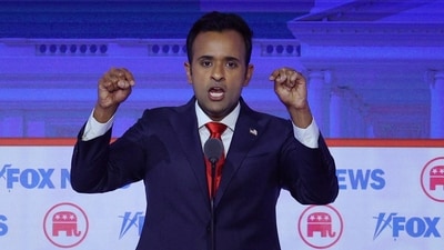 Vivek Ramaswamy is seen. (Reuters)