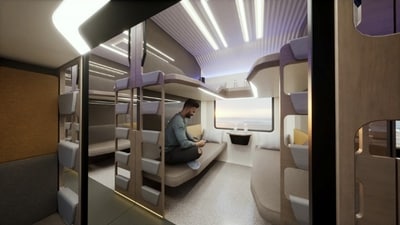 Ashwini Vaishnaw shared pictures of how a Vande Bharat sleeper compartment will look like. (Ashwini Vaishnaw/X) Ashwini Vaishnaw shared pictures of how a Vande Bharat sleeper compartment will look like. (Ashwini Vaishnaw/X)