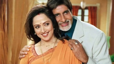 Actors Amitabh Bachchan and Hema Malini played the leading roles in the 2003 film Baghban. Actors Amitabh Bachchan and Hema Malini played the leading roles in the 2003 film Baghban.