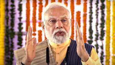 Prime Minister Narendra Modi addresses during an event organised for laying of foundation stone of various developmental projects, at Jagdalpur in Bastar district of Chhattisgarh. (PTI) Prime Minister Narendra Modi addresses during an event organised for laying of foundation stone of various developmental projects, at Jagdalpur in Bastar district of Chhattisgarh. (PTI)