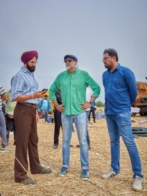 Actor Akshay Kumar, director Tinu Suresh Desai and writer Deepak Kingrani during the shoot of Mission Raniganj Actor Akshay Kumar, director Tinu Suresh Desai and writer Deepak Kingrani during the shoot of Mission Raniganj