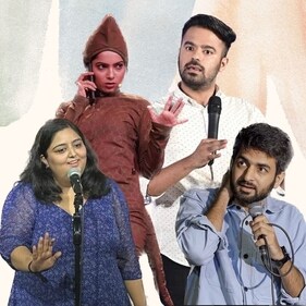 This night of laughter is set with comedians (L to R) Daahab Chisti, Shreya Priyam, Pravit Arora and Badal Sharma. This night of laughter is set with comedians (L to R) Daahab Chisti, Shreya Priyam, Pravit Arora and Badal Sharma.