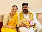 Actor Swara Bhasker with husband Fahad and their daughter, Raabiyaa