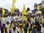 File photo of  the Dhangar community protest for reservation 
