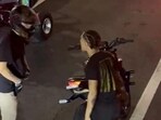 Biker's violent attack on car with children sparks urgent search by Philadelphia Police. (GwynninPA/Twitter.X)