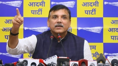 AAP leader Sanjay Singh. (HT photo ) AAP leader Sanjay Singh. (HT photo )