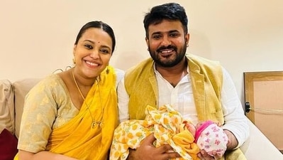 Actor Swara Bhasker with husband Fahad and their daughter, Raabiyaa Actor Swara Bhasker with husband Fahad and their daughter, Raabiyaa
