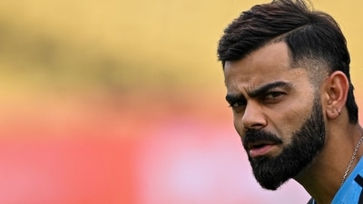 Virat Kohli looks on during a practice session. (AFP) Virat Kohli looks on during a practice session. (AFP)