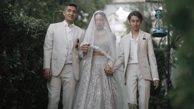 Mahira Khan's son, Azlan, with her ex-husband Ali Askari, accompanied his mother and walked her down the aisle while holding her hand. Mahira shared a few precious moments that show Azlan holding her hand and the mother-son duo smiling happily. (Instagram/@mahirahkhan) Mahira Khan's son, Azlan, with her ex-husband Ali Askari, accompanied his mother and walked her down the aisle while holding her hand. Mahira shared a few precious moments that show Azlan holding her hand and the mother-son duo smiling happily. (Instagram/@mahirahkhan)