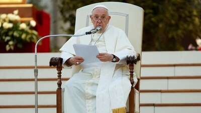 Pope Francis in Saint Peter's square at the Vatican. (Reuters)