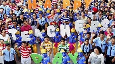 2. Teacher Appreciation Flash Mob: Coordinate a surprise flash mob in the school or campus courtyard, with students and staff coming together to perform a dance or sing a song to show appreciation for teachers.&nbsp; (PTI Photo)