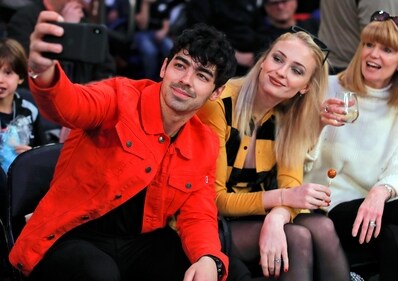 Joe Jonas takes a selfie with Sophie Turner during a break in play of an NBA basketball game in 2019. (File Photo/ AP) Joe Jonas takes a selfie with Sophie Turner during a break in play of an NBA basketball game in 2019. (File Photo/ AP)