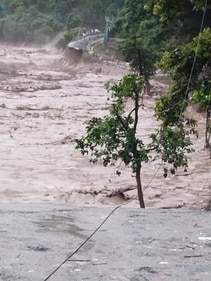 The flashflood took place after the release of water from the Chungthang dam.