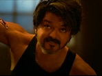 Vijay in a still from Leo, which is directed by Lokesh Kanagaraj.