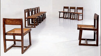 A set of 10 box chairs, designed by architect Pierre Jeanneret, was sold for ₹36.8 lakh during an auction in France. (Source: www.piasa.fr) A set of 10 box chairs, designed by architect Pierre Jeanneret, was sold for ₹36.8 lakh during an auction in France. (Source: www.piasa.fr)