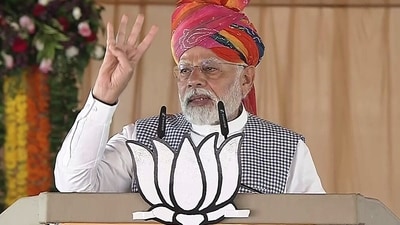 Prime Minister Narendra Modi on Thursday launched multiple projects worth <span class='webrupee'>₹</span>5,000 crore in poll-bound Rajasthan, and asserted that they will lead to further development of the state. (ANI) Prime Minister Narendra Modi on Thursday launched multiple projects worth <span class='webrupee'>₹</span>5,000 crore in poll-bound Rajasthan, and asserted that they will lead to further development of the state. (ANI)