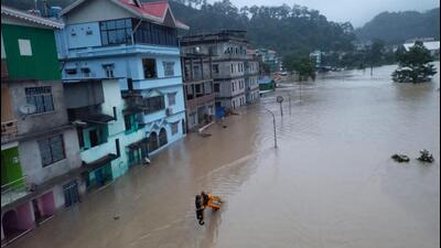 An area affected by the flood is seen in this undated image released on October 4, in Sikkim (via REUTERS) An area affected by the flood is seen in this undated image released on October 4, in Sikkim (via REUTERS)