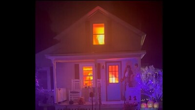 Snapshot of the house with Halloween decor. Snapshot of the house with Halloween decor.