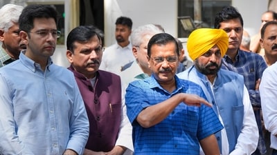 Sanjay Singh with Arvind Kejriwal (HT photo) Sanjay Singh with Arvind Kejriwal (HT photo)