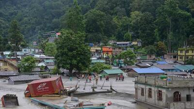 The flooding along the Teesta River. (AP) The flooding along the Teesta River. (AP)