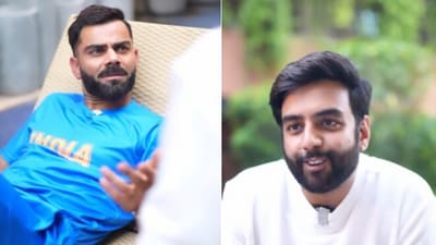 Virat Kohli and Yashraj Mukhate shared a song ahead of ICC World Cup 2023. (Instagram/@Yashraj Mukhate ) Virat Kohli and Yashraj Mukhate shared a song ahead of ICC World Cup 2023. (Instagram/@Yashraj Mukhate )