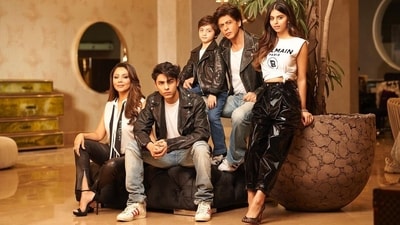 Suhana Khan with her parents--Shah Rukh Khan and Gauri Khan and siblings-- Aryan Khan and Abram Khan. Suhana Khan with her parents--Shah Rukh Khan and Gauri Khan and siblings-- Aryan Khan and Abram Khan.