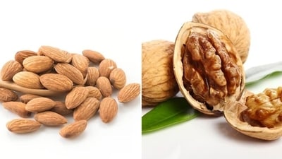While almonds are heart-healthy, walnuts are great for brain health. Both of these superfoods are widely recommended by nutritionists (Freepik) While almonds are heart-healthy, walnuts are great for brain health. Both of these superfoods are widely recommended by nutritionists (Freepik)