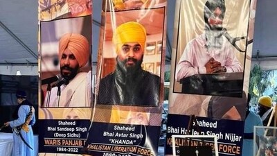 The photo of Hardeep Singh Nijjar described as KTF member by his supporters goes viral. The photo of Hardeep Singh Nijjar described as KTF member by his supporters goes viral.