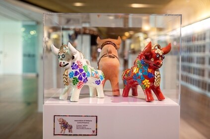 Exhibits depicting the Pucara bull from the southern Peru region are displayed as part of this showcase. Exhibits depicting the Pucara bull from the southern Peru region are displayed as part of this showcase.