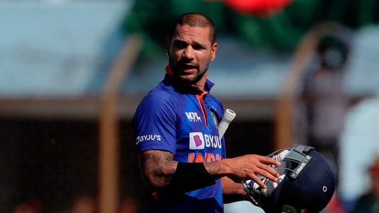 Shikhar Dhawan in action for Team India. (AP)