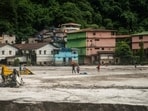 Flood-hit Golitar area in Sikkim. (REUTERS)