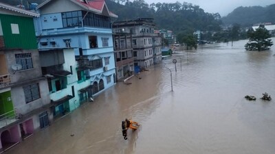 An area affected by the flood is seen in this undated image released on October 4, in Sikkim (Reuters)