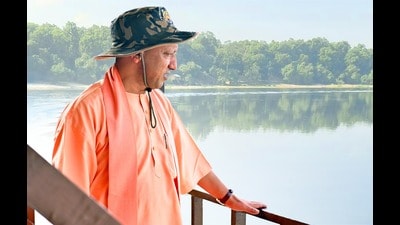 Chief minister Yogi Adityanath in Pilibhit Tiger Reserve (HT Photo)